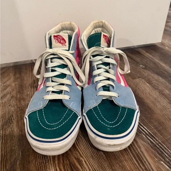 Vans Multicolor High-Top Sneakers - Pink, Blue, Green, Yellow - Picture 2 of 4